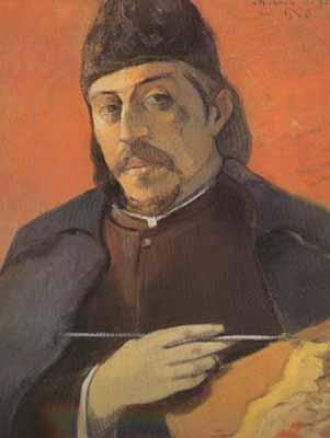 Paul Gauguin Portrait of the artist with a palette (mk07) Sweden oil painting art